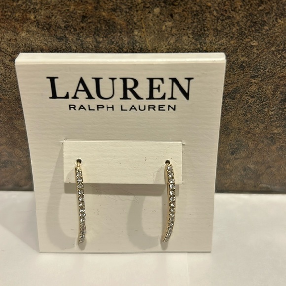 New Ralph Lauren Gold Tone Earrings - Picture 1 of 5
